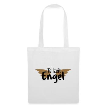 Engel Teilzeitengel Flügel Held Heldin Geschenk - Stoffbeutel - Weiß - Vorne