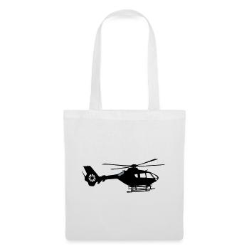 EC135 Hubschrauber - Helikopter - Stoffbeutel - Weiß - Vorne