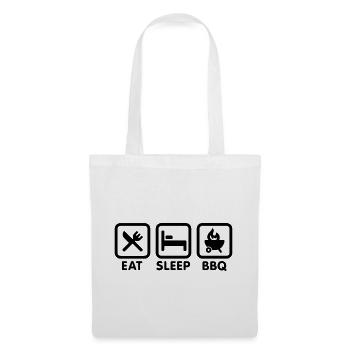 EAT - SLEEP - BBQ - Stoffbeutel - Weiß - Vorne