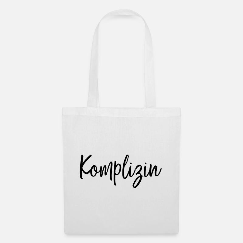 Komplizin Freundin Partnerin Geschenk - Stoffbeutel - Weiß