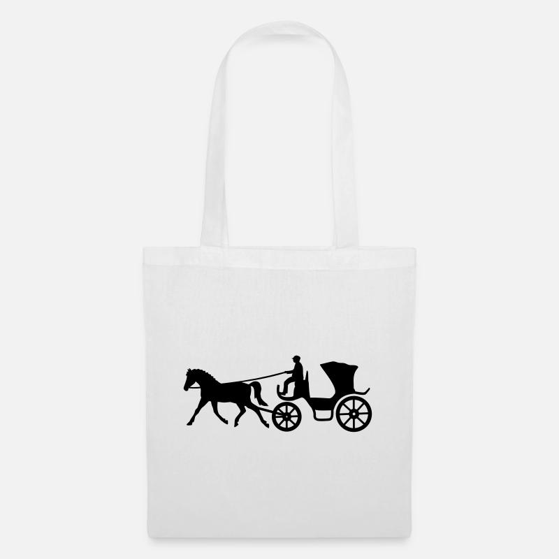 kutsche kutscher pferd geschenkidee - Stoffbeutel - Weiß