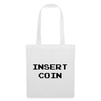 Insert Coin / Geek / Gaming / Gamer / Gamer / Game - Stoffbeutel - Weiß - Vorne