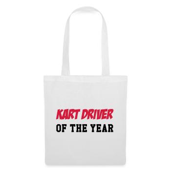 Go-Kart / Karting / Kart / Fahrer - Stoffbeutel - Weiß - Vorne