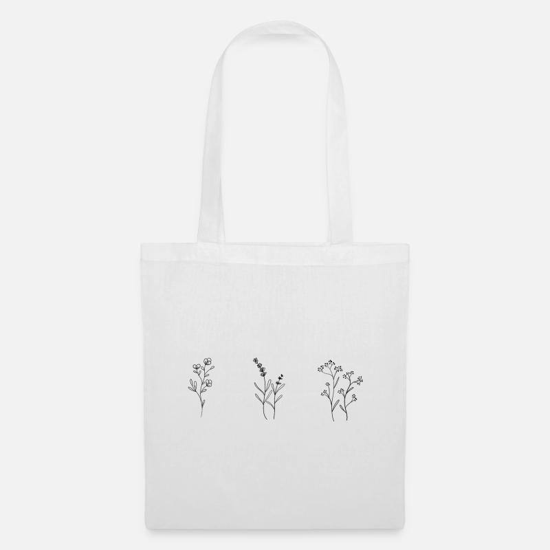 Floral Wildflowers - Stoffbeutel - Weiß