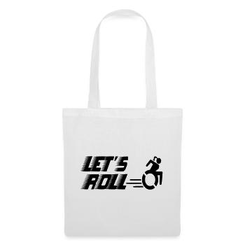 Auf geht's mit einer Rollstuhlfrau* - Stoffbeutel - Weiß - Vorne
