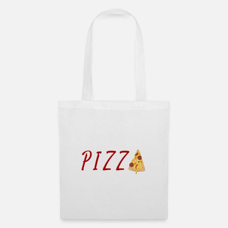 PIZZA - Stoffbeutel - Weiß