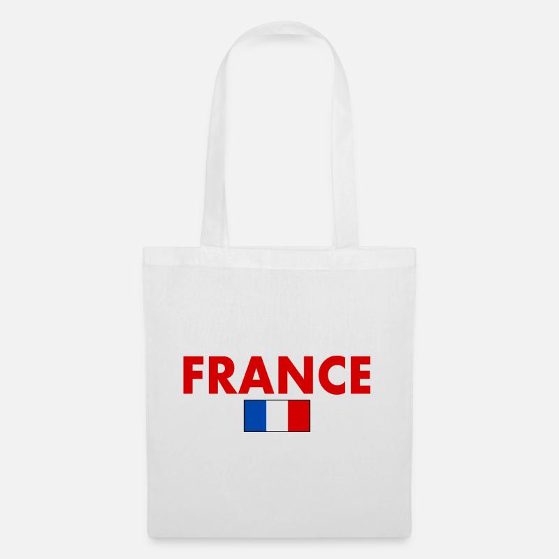 Frankreich - Stoffbeutel - Weiß