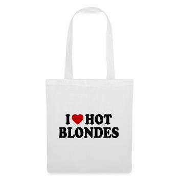 I love hot blondes - Stoffbeutel - Weiß - Vorne