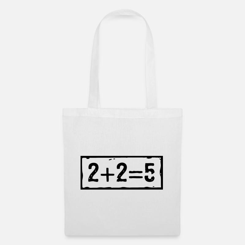 2 plus 2 ergibt 5 - Stoffbeutel - Weiß