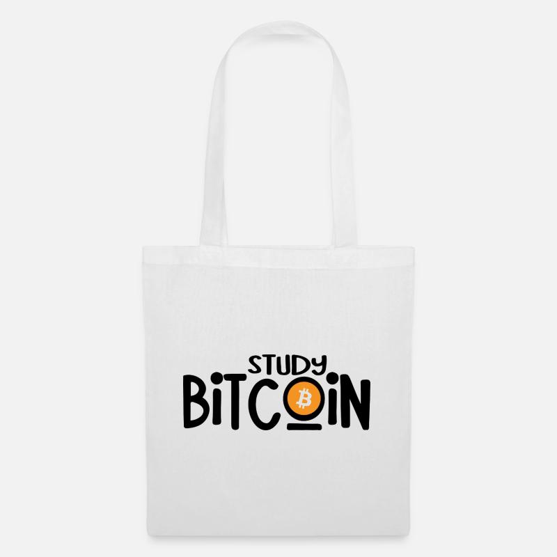 Study Bitcoin - Stoffbeutel - Weiß