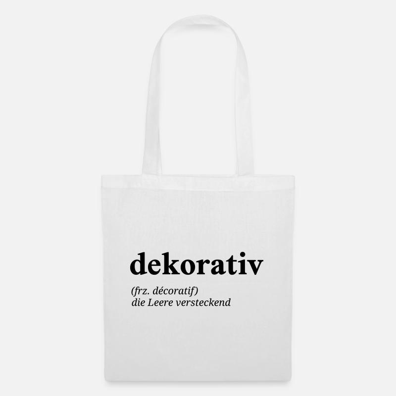 decorative Definition - Tote Bag - white