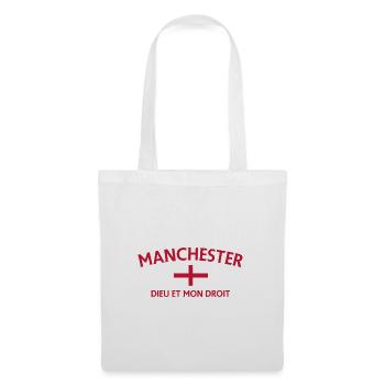 T-shirt à devise du drapeau de Manchester - Sac en tissu - blanc - Devant