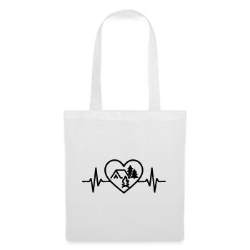 Camping Heart Tent Nature Adventure - Tote Bag - white - Front