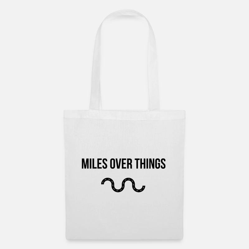 Miles Over Things – Abenteuer Shirt - Stoffbeutel - Weiß