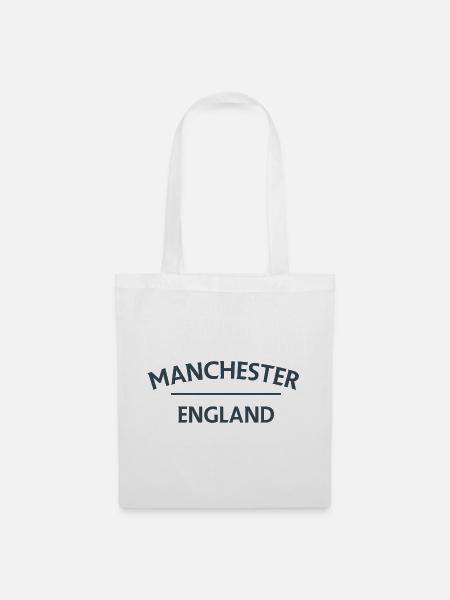 Manchester – England Lyric Design - Stoffbeutel - Weiß