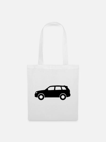Auto Silhouette - Stoffbeutel - Weiß