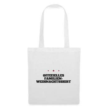 Offizielles Familien-Weihnachtsshirt - Stoffbeutel - Weiß - Vorne