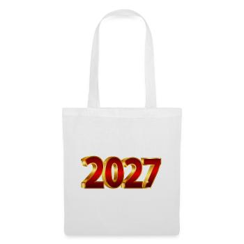 NEU – Frohes neues Jahr – 2027! - Stoffbeutel - Weiß - Vorne