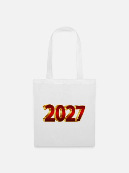 NEU – Frohes neues Jahr – 2027! - Stoffbeutel - Weiß