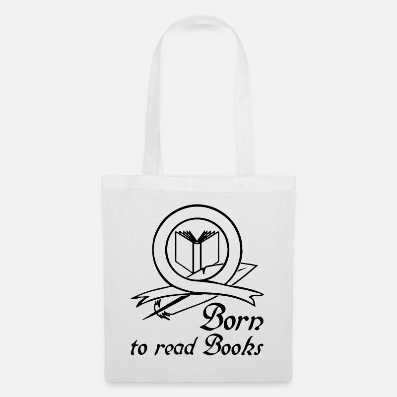 Born to read Books Geschenk Buch Leser - Stoffbeutel - Weiß