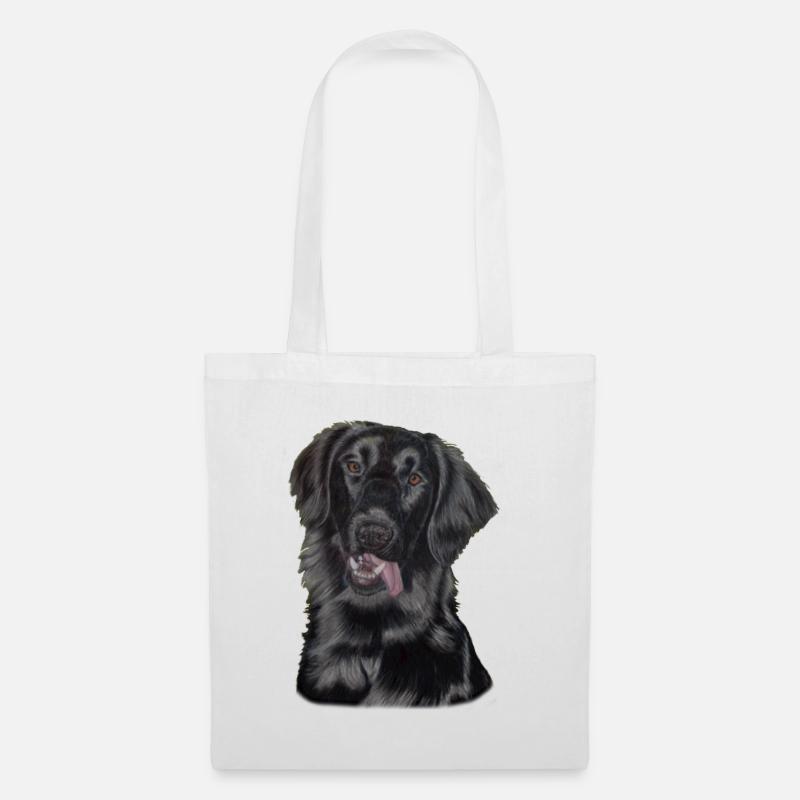 flach beschichtete Retriever-Pastelle - Stoffbeutel - Weiß
