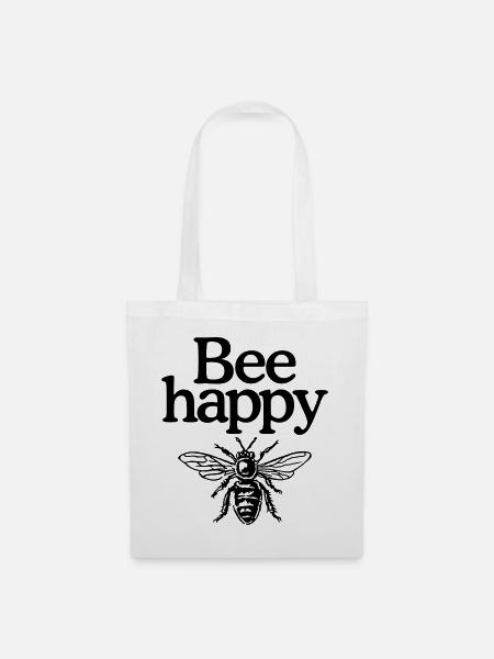 Bee happy - Tote Bag - white