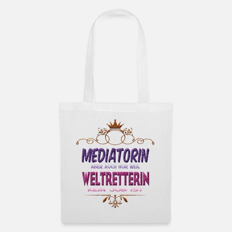 Mediatorin Weltretterin - Stoffbeutel - Weiß