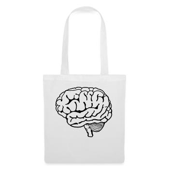 Cerveau - Sac en tissu - blanc - Devant