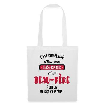 Beau-Père - Beau Papa - Famille - Père - Enfant - Tote Bag - white - Front