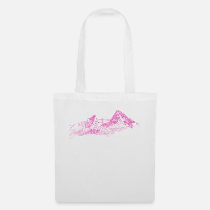 Watzmann pink - Stoffbeutel - Weiß