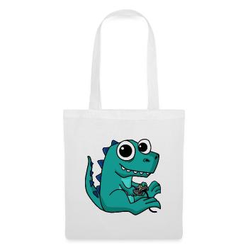 Gaming Dinosaur Sweet Gamer Nerd Animal Dear - Tote Bag - white - Front