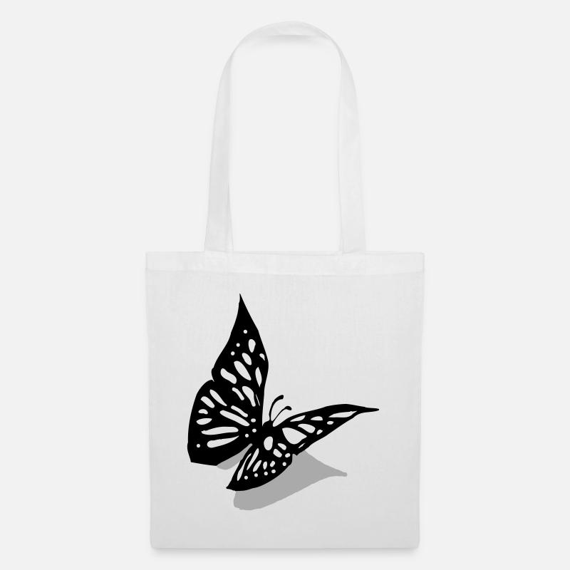 Papillon 3D - Sac en tissu - blanc