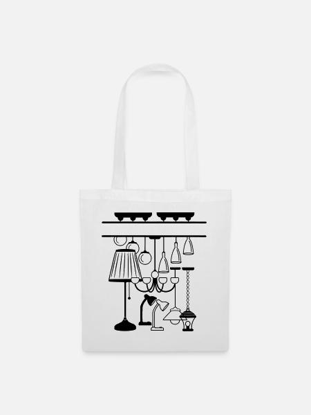Logo für Haus oder Stimmungsbeleuchtung Shop - Stoffbeutel - Weiß