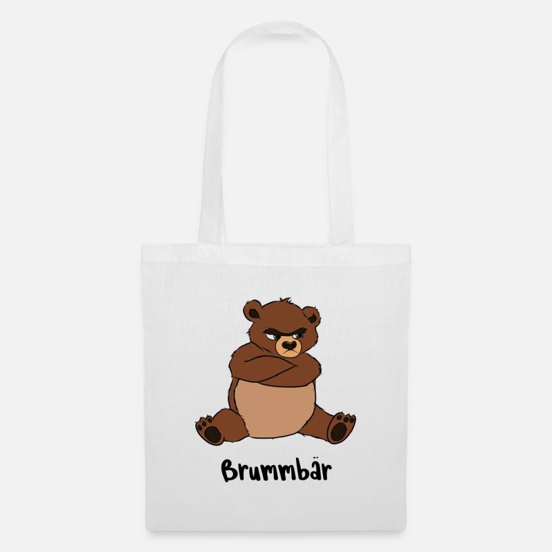 Brummbär - Stoffbeutel - Weiß