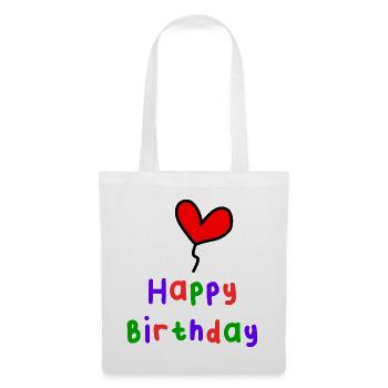 HAPPY BIRTHDAY. HAPPY BIRTHDAY. ANNIVERSARY. - Tote Bag - white - Front