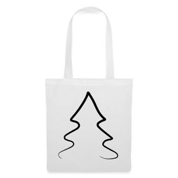 Tannenbaum zu Weihnachten - Stoffbeutel - Weiß - Vorne