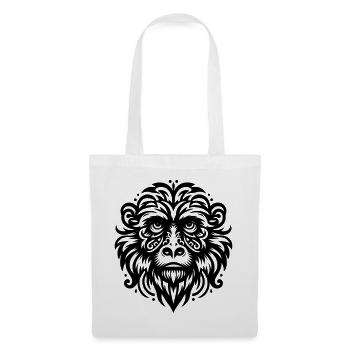 Singe hurleur tribal - Sac en tissu - blanc - Devant