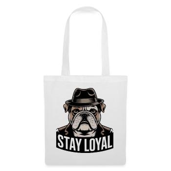 Restez fidèle Bulldog - Sac en tissu - blanc - Devant