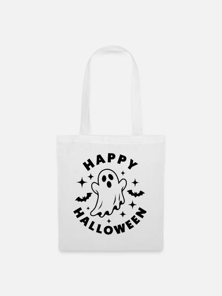 Fröhliches Halloween - Stoffbeutel - Weiß