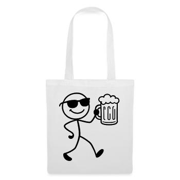 Booze Party Bière Bâton Figurine - Sac en tissu - blanc - Devant