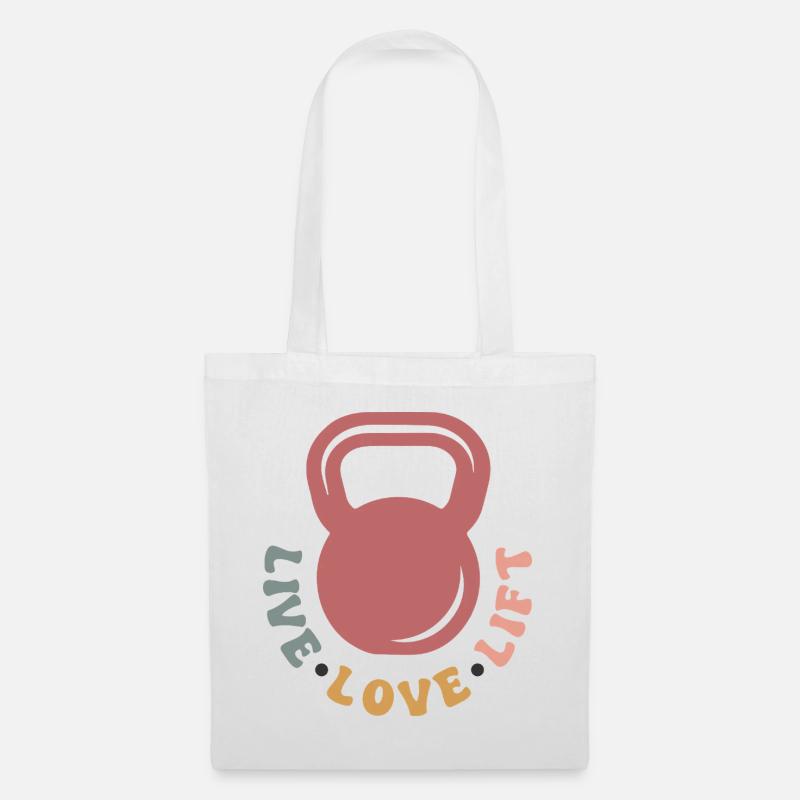 Kettlebell One Love - Stoffbeutel - Weiß