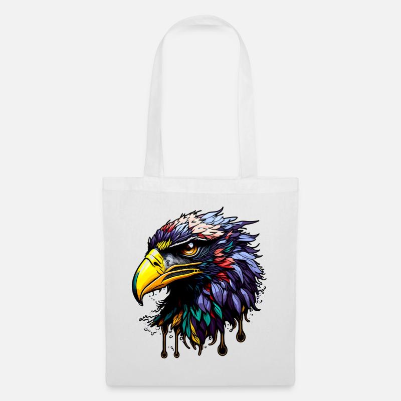 Colorful eagle with bright feathers - Tote Bag - white