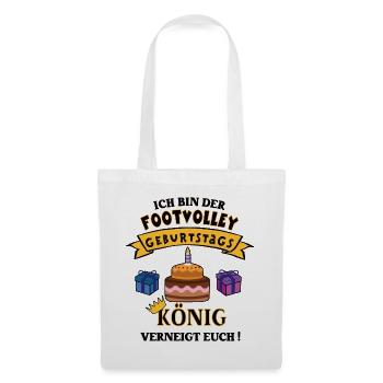 Footvolleyer Anniversaire Footvolley Joueur Joueur - Sac en tissu - blanc - Devant