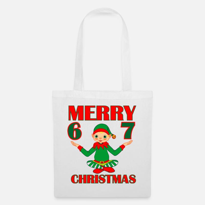 Elf 6–7 Vibes – WEIHNACHTEN (Inspiriert vom 6- - Stoffbeutel - Weiß