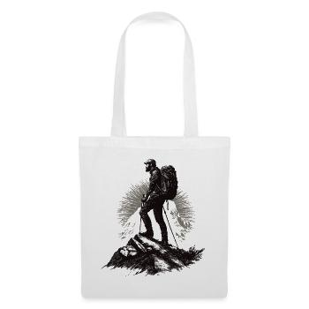 Motif d’alpiniste dans le rayon de soleil - Sac en tissu - blanc - Devant