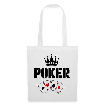 Poker Karten - Stoffbeutel - Weiß - Vorne