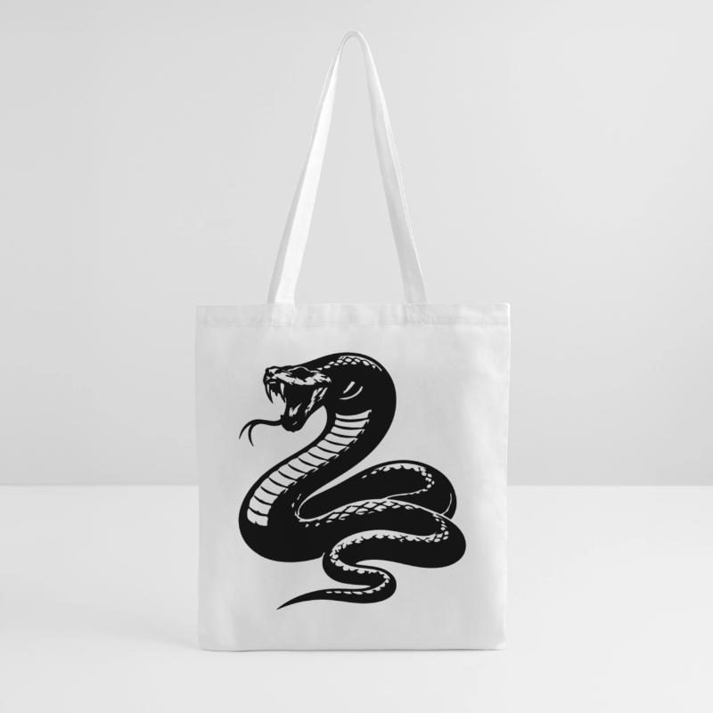 Silhouette du python serpent Sac en tissu