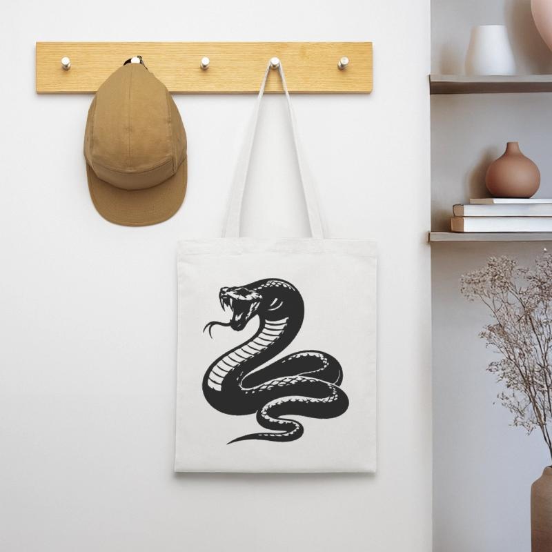 Silhouette du python serpent Sac en tissu