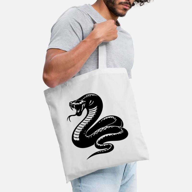 Silhouette du python serpent Sac en tissu