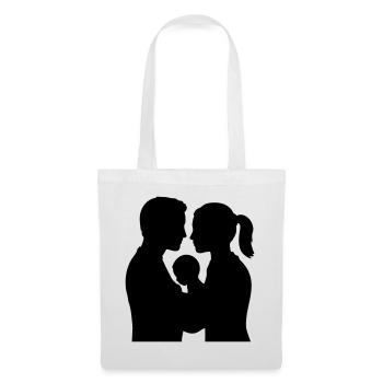Family Silhouette Parents Children Love Together - Tote Bag - white - Front